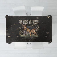 Jimothy And Quasimodo Tablecloth Vintage German Shepherd And Raccoon - Born Rare Loved Deeply