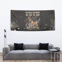 Jimothy And Quasimodo Tapestry Vintage German Shepherd And Raccoon - Born Rare Loved Deeply