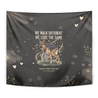 Jimothy And Quasimodo Tapestry Vintage German Shepherd And Raccoon - Born Rare Loved Deeply