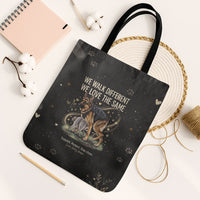 Jimothy And Quasimodo Tote Bag Vintage German Shepherd And Raccoon - Born Rare Loved Deeply