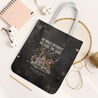 Jimothy And Quasimodo Tote Bag Vintage German Shepherd And Raccoon - Born Rare Loved Deeply