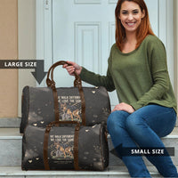 Jimothy And Quasimodo Travel Bag Vintage German Shepherd And Raccoon - Born Rare Loved Deeply