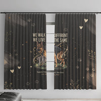 Jimothy And Quasimodo Window Curtain Vintage German Shepherd And Raccoon - Born Rare Loved Deeply