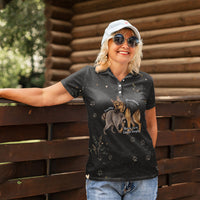 Jimothy And Quasimodo Women Polo Shirt Vintage German Shepherd And Raccoon - Born Rare Loved Deeply
