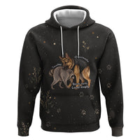 Jimothy And Quasimodo Zip Hoodie Vintage German Shepherd And Raccoon - Born Rare Loved Deeply