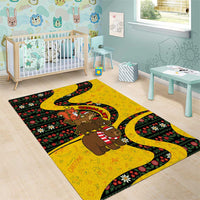 Germany Christmas Area Rug with Bear Boar Otter Squirrel and Holiday Pattern Design - Wonder Print Shop