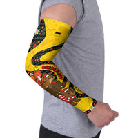 Germany Christmas Arm Sleeves with Bear Boar Otter Squirrel and Holiday Pattern Design - Wonder Print Shop