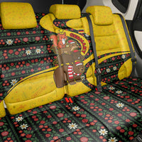 Germany Christmas Back Car Seat Cover with Bear Boar Otter Squirrel and Holiday Pattern Design - Wonder Print Shop