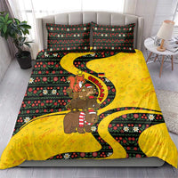 Germany Christmas Bedding Set with Bear Boar Otter Squirrel and Holiday Pattern Design - Wonder Print Shop