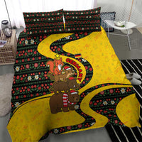 Germany Christmas Bedding Set with Bear Boar Otter Squirrel and Holiday Pattern Design - Wonder Print Shop