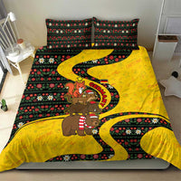 Germany Christmas Bedding Set with Bear Boar Otter Squirrel and Holiday Pattern Design - Wonder Print Shop