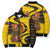 Germany Christmas Bomber Puffer Jacket with Bear Boar Otter Squirrel and Holiday Pattern Design - Wonder Print Shop