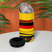 Germany Christmas 4 in 1 Can Cooler Tumbler with Bear Boar Otter Squirrel and Holiday Pattern Design - Wonder Print Shop