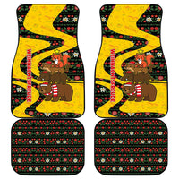 Germany Christmas Car Mats with Bear Boar Otter Squirrel and Holiday Pattern Design - Wonder Print Shop