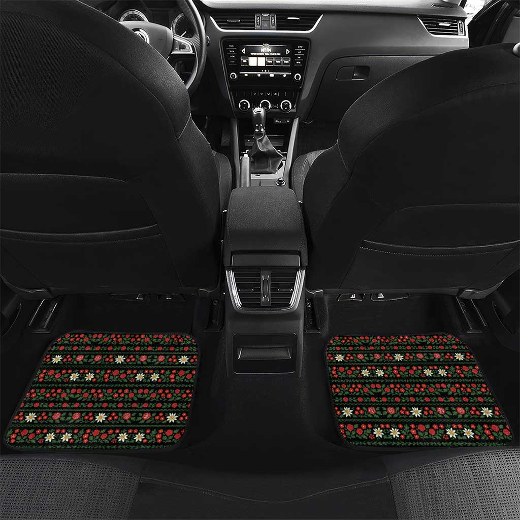 Germany Christmas Car Mats with Bear Boar Otter Squirrel and Holiday Pattern Design - Wonder Print Shop