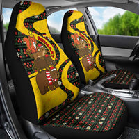 Germany Christmas Car Seat Cover with Bear Boar Otter Squirrel and Holiday Pattern Design - Wonder Print Shop