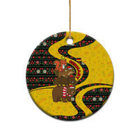 Germany Christmas Ceramic Ornament with Bear Boar Otter Squirrel and Holiday Pattern Design - Wonder Print Shop