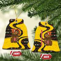 Germany Christmas Ceramic Ornament with Bear Boar Otter Squirrel and Holiday Pattern Design - Wonder Print Shop