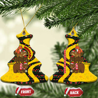 Germany Christmas Ceramic Ornament with Bear Boar Otter Squirrel and Holiday Pattern Design - Wonder Print Shop