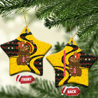 Germany Christmas Ceramic Ornament with Bear Boar Otter Squirrel and Holiday Pattern Design - Wonder Print Shop