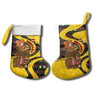 Germany Christmas Stocking with Bear Boar Otter Squirrel and Holiday Pattern Design - Wonder Print Shop