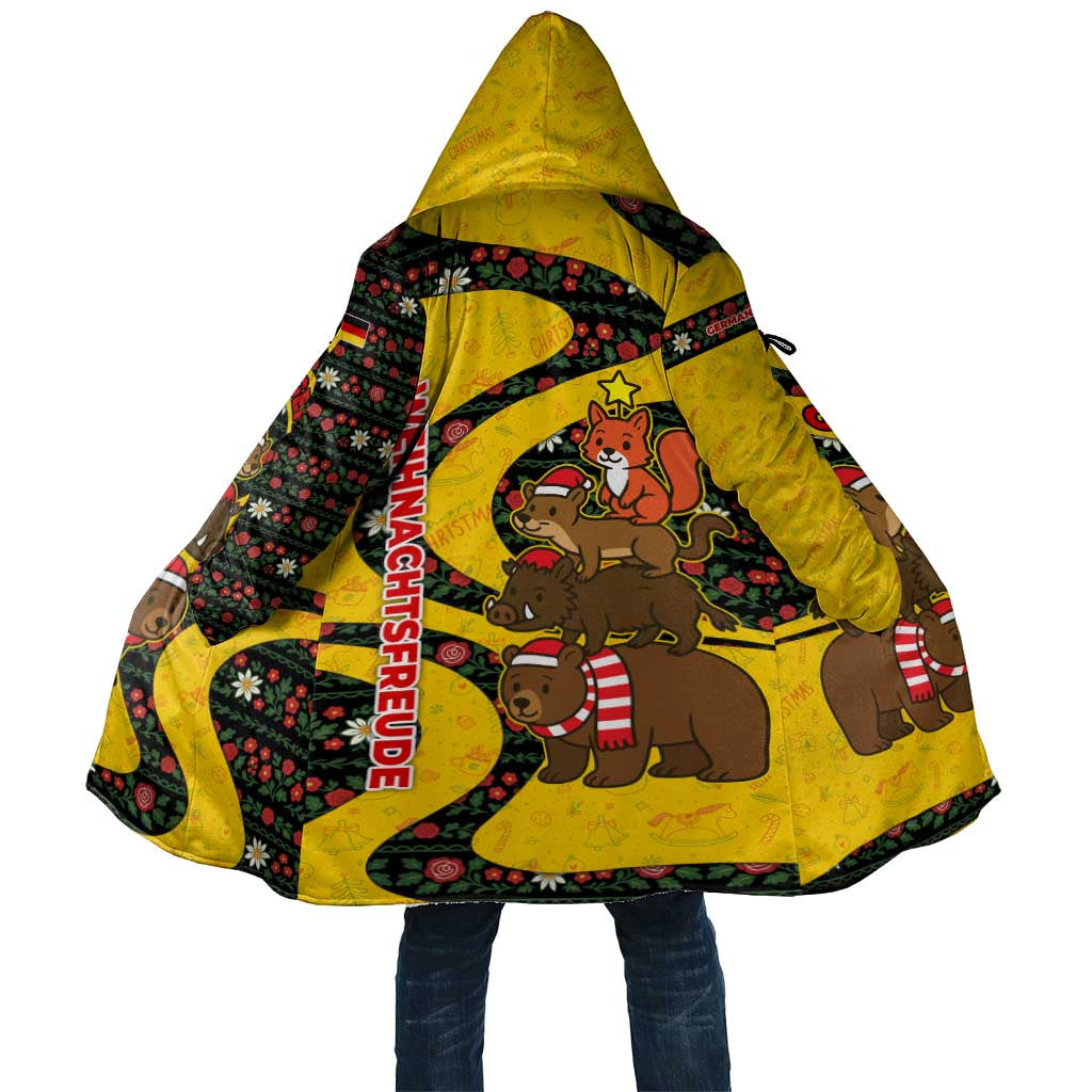 Germany Christmas Cloak with Bear Boar Otter Squirrel and Holiday Pattern Design - Wonder Print Shop
