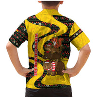 Germany Christmas Family Matching Mermaid Dress and Hawaiian Shirt with Bear Boar Otter Squirrel and Holiday Pattern Design - Wonder Print Shop