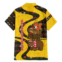 Germany Christmas Family Matching Mermaid Dress and Hawaiian Shirt with Bear Boar Otter Squirrel and Holiday Pattern Design - Wonder Print Shop