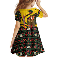 Germany Christmas Family Matching Off Shoulder Maxi Dress and Hawaiian Shirt with Bear Boar Otter Squirrel and Holiday Pattern Design - Wonder Print Shop