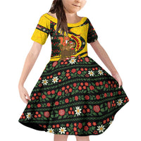 Germany Christmas Family Matching Off Shoulder Short Dress and Hawaiian Shirt with Bear Boar Otter Squirrel and Holiday Pattern Design - Wonder Print Shop
