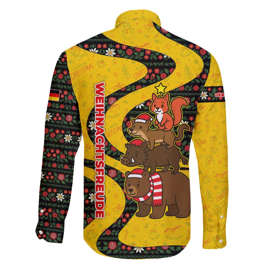 Germany Christmas Family Matching Puletasi and Hawaiian Shirt with Bear Boar Otter Squirrel and Holiday Pattern Design - Wonder Print Shop