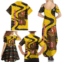 Germany Christmas Family Matching Summer Maxi Dress and Hawaiian Shirt with Bear Boar Otter Squirrel and Holiday Pattern Design - Wonder Print Shop