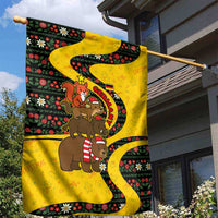 Germany Christmas Garden Flag with Bear Boar Otter Squirrel and Holiday Pattern Design - Wonder Print Shop