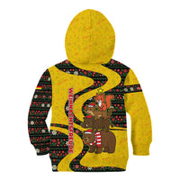 Germany Christmas Kid Hoodie with Bear Boar Otter Squirrel and Holiday Pattern Design - Wonder Print Shop