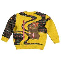 Germany Christmas Kid Ugly Christmas Sweater with Bear Boar Otter Squirrel and Holiday Pattern Design - Wonder Print Shop