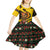 Germany Christmas Kid Short Sleeve Dress with Bear Boar Otter Squirrel and Holiday Pattern Design - Wonder Print Shop