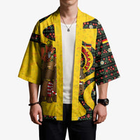 Germany Christmas Kimono with Bear Boar Otter Squirrel and Holiday Pattern Design - Wonder Print Shop