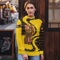 Germany Christmas Ugly Christmas Sweater with Bear Boar Otter Squirrel and Holiday Pattern Design - Wonder Print Shop
