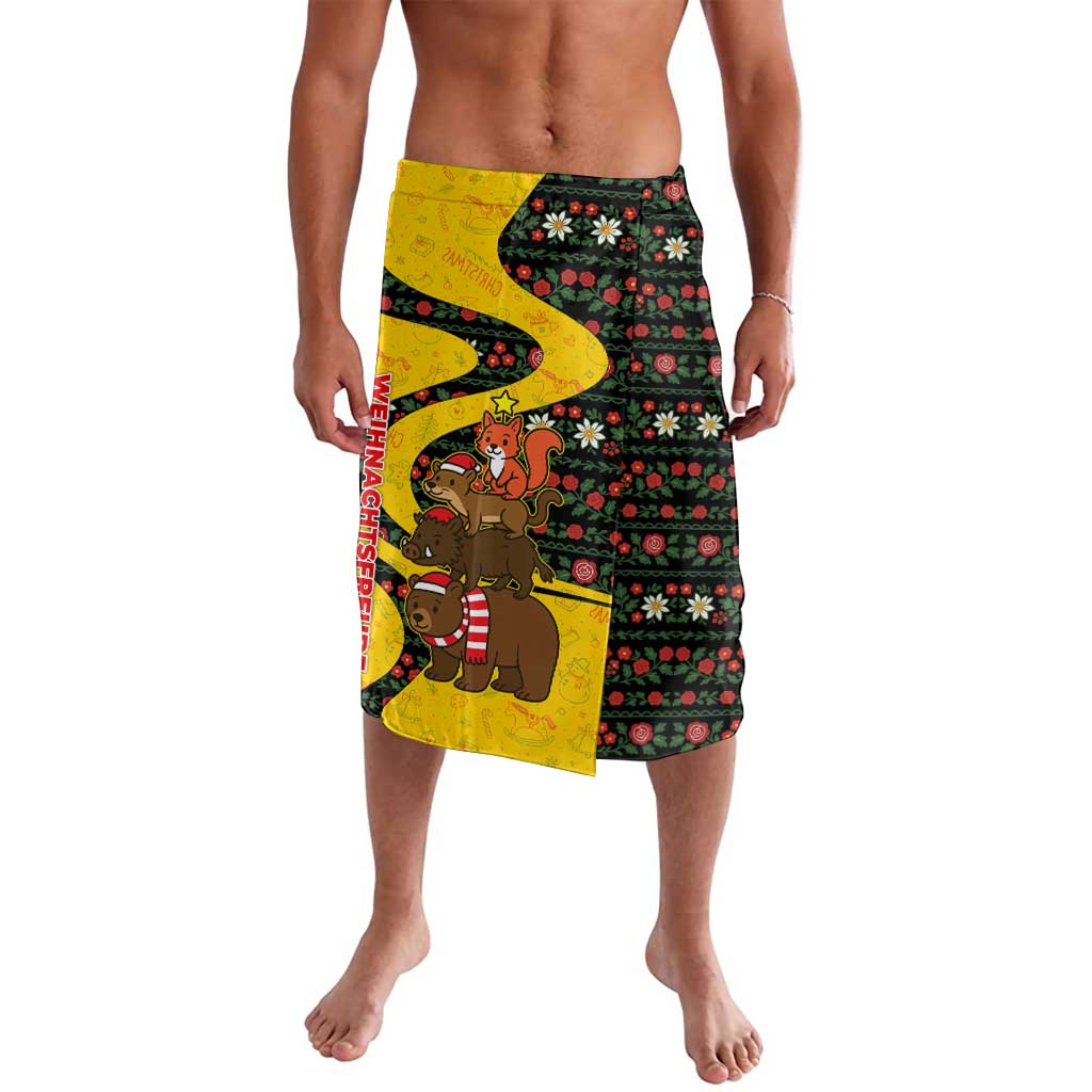 Germany Christmas Lavalava with Bear Boar Otter Squirrel and Holiday Pattern Design - Wonder Print Shop