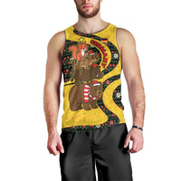 Germany Christmas Men Tank Top with Bear Boar Otter Squirrel and Holiday Pattern Design - Wonder Print Shop