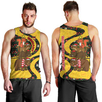 Germany Christmas Men Tank Top with Bear Boar Otter Squirrel and Holiday Pattern Design - Wonder Print Shop