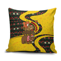Germany Christmas Pillow Cover with Bear Boar Otter Squirrel and Holiday Pattern Design - Wonder Print Shop