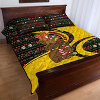 Germany Christmas Quilt Bed Set with Bear Boar Otter Squirrel and Holiday Pattern Design - Wonder Print Shop