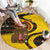 Germany Christmas Round Carpet with Bear Boar Otter Squirrel and Holiday Pattern Design - Wonder Print Shop