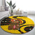 Germany Christmas Round Carpet with Bear Boar Otter Squirrel and Holiday Pattern Design - Wonder Print Shop