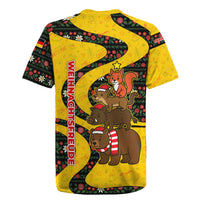 Germany Christmas Rugby Jersey with Bear Boar Otter Squirrel and Holiday Pattern Design - Wonder Print Shop
