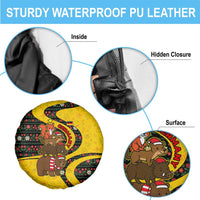 Germany Christmas Spare Tire Cover with Bear Boar Otter Squirrel and Holiday Pattern Design - Wonder Print Shop