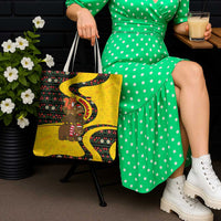 Germany Christmas Tote Bag with Bear Boar Otter Squirrel and Holiday Pattern Design - Wonder Print Shop