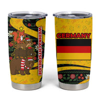 Germany Christmas Tumbler Cup with Bear Boar Otter Squirrel and Holiday Pattern Design - Wonder Print Shop