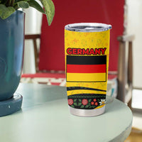 Germany Christmas Tumbler Cup with Bear Boar Otter Squirrel and Holiday Pattern Design - Wonder Print Shop